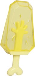 Pet Life Ices Lick & Gnaw Fillable & Freezable Teething Dog Toy, Yellow