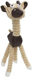 Pet Life Jute & Rope Giraffe Cow Dog Toy, Brown