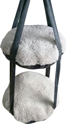 Show full view: Pet Life Kittyhaus Dual-Lounger Cat Pillow Hammock Lounge, Grey slide 3 of 5