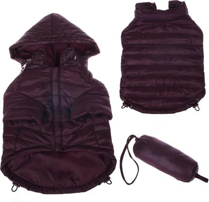 Show full view: Pet Life Lightweight Sporty Avalanche Dog Coat, Brown, Small slide 4 of 11