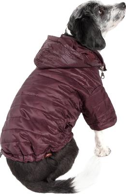 Show full view: Pet Life Lightweight Sporty Avalanche Dog Coat, Brown, Small slide 6 of 11