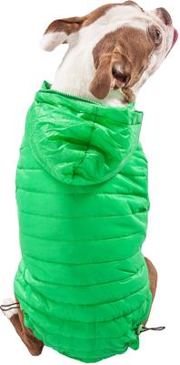 Show full view: Pet Life Lightweight Sporty Avalanche Dog Coat, Green, Large slide 3 of 9