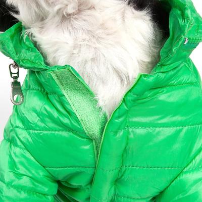 Show full view: Pet Life Lightweight Sporty Avalanche Dog Coat, Green, Large slide 6 of 9