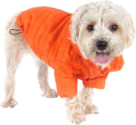 Show full view: Pet Life Lightweight Sporty Avalanche Dog Coat, Orange, Large slide 1 of 9