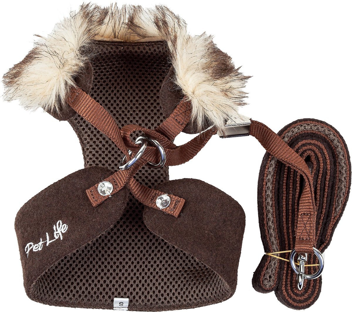 Pet Life Luxe Furracious 2-In-1 Mesh Reversible Dog Harness & Leash