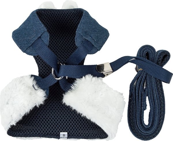 Pet Life Luxe Pom Draper 2-In-1 Mesh Reversible Dog Harness & Leash