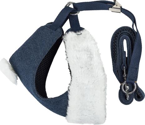 Show full view: Pet Life Luxe Pom Draper 2-In-1 Mesh Reversible Dog Harness & Leash, X-Small slide 5 of 6