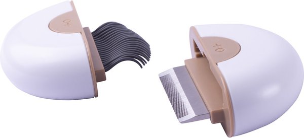Show full view: Pet Life LYNX 2-in-1 Travel Connecting Grooming Dog & Cat Comb & Deshedding Tool, Brown, Large slide 3 of 10