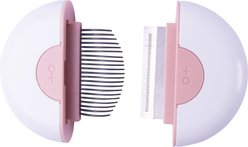 Pet Life LYNX 2-in-1 Travel Connecting Grooming Dog & Cat Comb & Deshedding Tool, Pink, Small