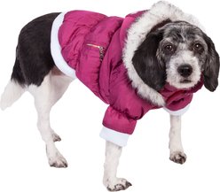 Pet Life Metallic Parka Dog Coat, Medium, Pink slide 1 of 9