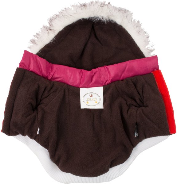 Show full view: Pet Life Metallic Parka Dog Coat, Medium, Pink slide 5 of 11