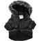 Show in main carousel: Pet Life Metallic Parka Dog Coat, Small, Black slide 4 of 11