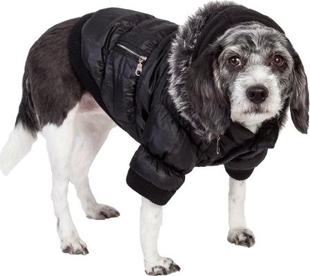 Show full view: Pet Life Metallic Parka Dog Coat, X-Large, Black slide 8 of 11
