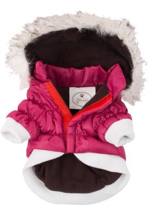 Show full view: Pet Life Metallic Parka Dog Coat, X-Large, Pink slide 5 of 11