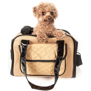 Pet Life Mystique Airline Approved Fashion Dog Carrier, Khaki