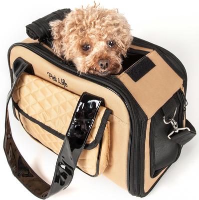 Show full view: Pet Life Mystique Airline Approved Fashion Dog Carrier, Khaki slide 2 of 8