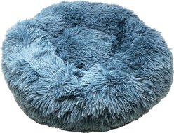 Pet Life Nestler High-Grade Plush & Soft Rounded Dog Bed, Blue, Medium