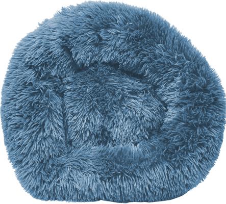 Show full view: Pet Life Nestler High-Grade Plush & Soft Rounded Dog Bed, Blue, Medium slide 2 of 4
