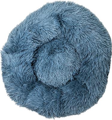 Show full view: Pet Life Nestler High-Grade Plush & Soft Rounded Dog Bed, Blue, Medium slide 3 of 4