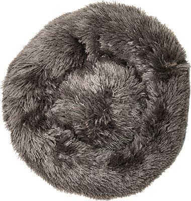 Show full view: Pet Life Nestler High-Grade Plush & Soft Rounded Dog Bed, Brown, Large slide 3 of 4