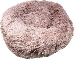 Pet Life Nestler High-Grade Plush & Soft Rounded Dog Bed, Pink, Large slide 1 of 3