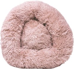 Pet Life Nestler High-Grade Plush & Soft Rounded Dog Bed, Pink, Large slide 2 of 3
