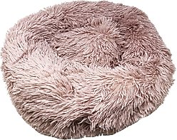 Pet Life Nestler High-Grade Plush & Soft Rounded Dog Bed, Pink, Medium