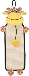 Pet Life Paw-Pleasant Eco-Natural Sisal & Jute Hanging Carpet Kitty Cat Scratcher & Toy, Brown / Yellow