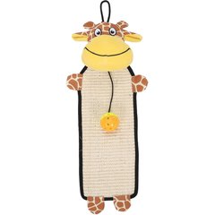 Pet Life Paw-Pleasant Eco-Natural Sisal & Jute Hanging Carpet Kitty Cat Scratcher & Toy, Brown / Yellow