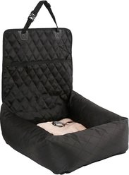 Pet Life Pawtrol Dual Converting Travel Safety Carseat Dog & Cat Bed, Black