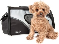 Pet Life Phenom-Air Airline Approved Collapsible Dog Carrier, Black & White slide 2 of 7
