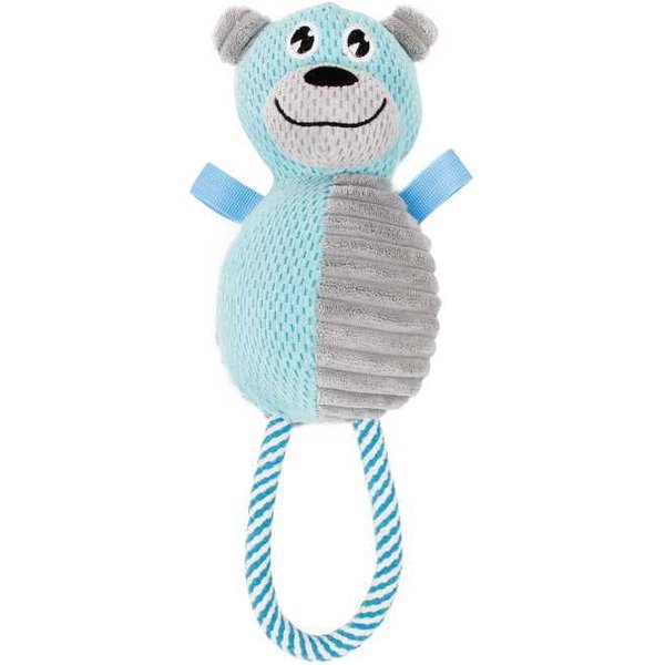 TrustyPup Big Head Panda Silent Squeak Dog Toy, White, Medium