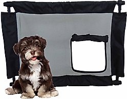 Pet Life Porta-Gate Travel Collapsible & Adjustable Dog Gate, Black