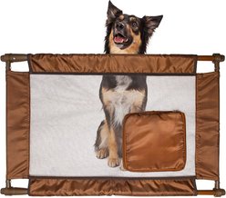Pet Life Porta-Gate Travel Collapsible & Adjustable Dog Gate, Brown