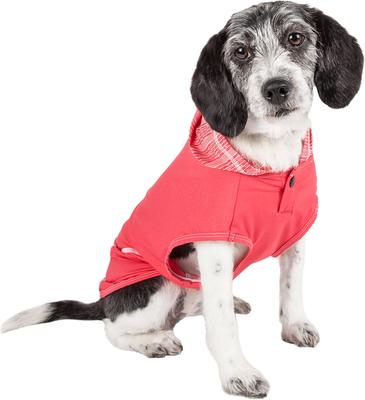 Show full view: Pet Life Premium Stretch Active Dog Sleeveless Hoodie, Red, X-Large slide 3 of 10