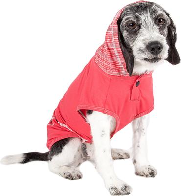 Show full view: Pet Life Premium Stretch Active Dog Sleeveless Hoodie, Red, X-Large slide 4 of 10