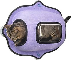 Pet Life Purr-view See-through Suction Cup Kitty Cat Lounger & Bed, Purple slide 2 of 2