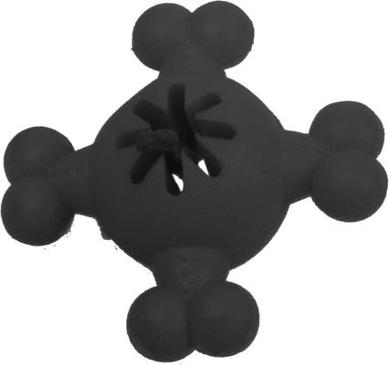 Show full view: Pet Life Quadra-Bone Treat Dispensing Dog Toy, Black slide 2 of 3