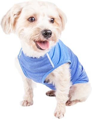 Show full view: Pet Life Quick-Dry Stretch Active Dog T-Shirt, Blue, Medium slide 3 of 10