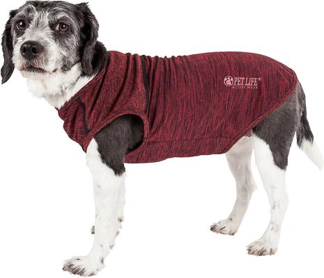 Show full view: Pet Life Quick-Dry Stretch Active Dog T-Shirt, Maroon, Medium slide 7 of 10