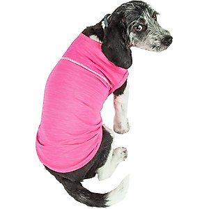 Pet Life Quick-Dry Stretch Active Dog T-Shirt, Pink, Large
