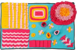 Pet Life Sniffer Snack Interactive Feeding Snuffle Dog & Cat Mat, Blue/Pink/Orange