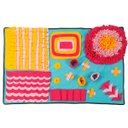 Pet Life Sniffer Snack Interactive Feeding Snuffle Dog & Cat Mat, Blue/Pink/Orange