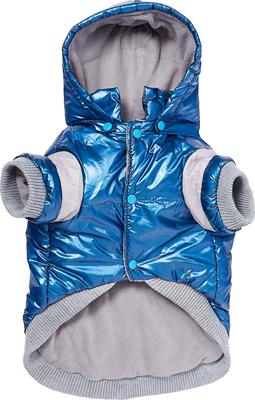 Show full view: Pet Life Sporty Vintage Aspen Dog Ski Jacket, Blue, Small slide 3 of 11