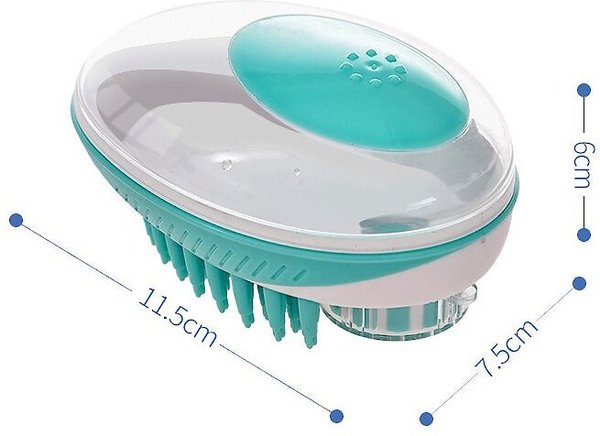 Show full view: Pet Life Swasher Shampoo Dispensing Massage & Bathing Dog & Cat Brush slide 3 of 11