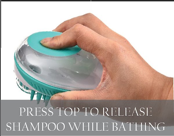 Show full view: Pet Life Swasher Shampoo Dispensing Massage & Bathing Dog & Cat Brush slide 5 of 11