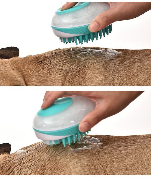 Show full view: Pet Life Swasher Shampoo Dispensing Massage & Bathing Dog & Cat Brush slide 8 of 11
