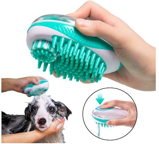 Show full view: Pet Life Swasher Shampoo Dispensing Massage & Bathing Dog & Cat Brush slide 9 of 11
