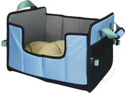 Pet Life Travel-Nest Folding Travel Cat & Dog Bed, Blue, Large