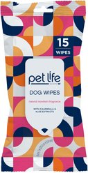 Pet Life Unlimited Bergamot Apple Dog & Cat Grooming Wipes, 15 count